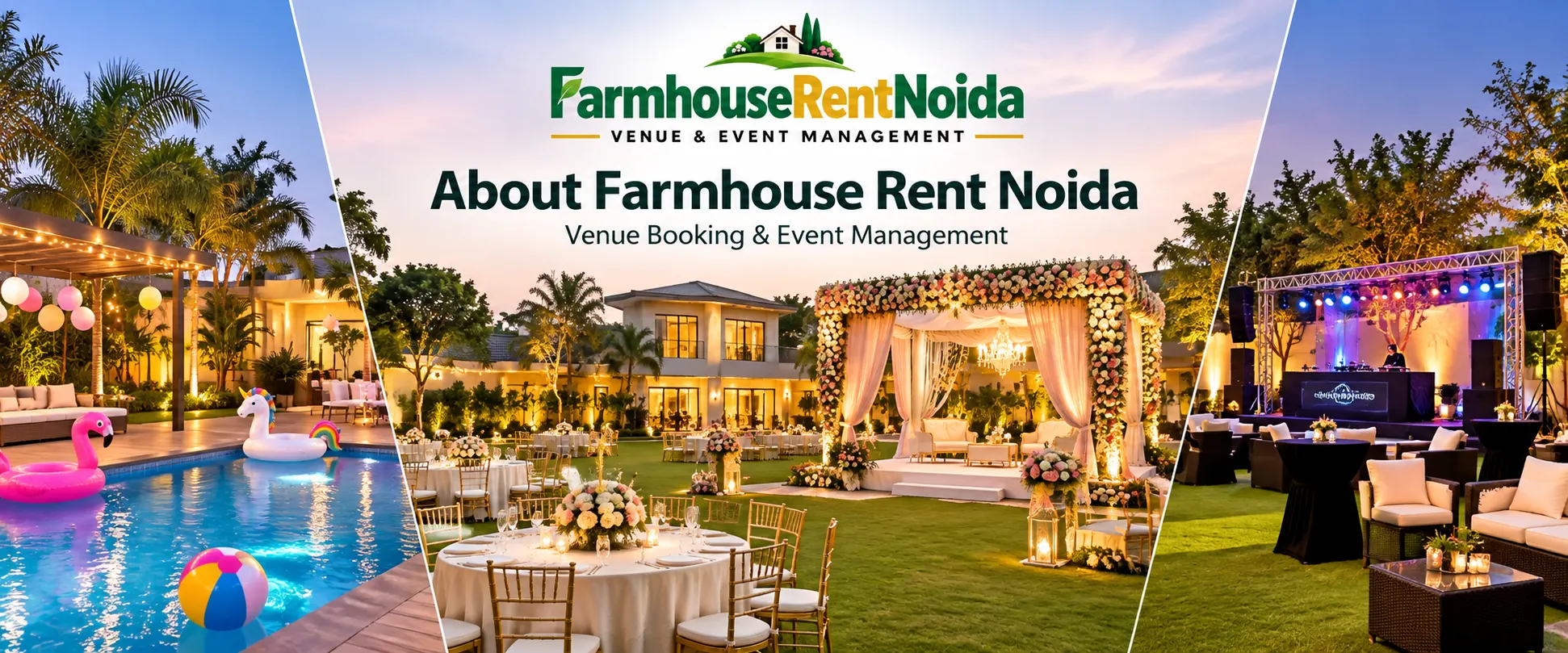 Farmhouse Rent Noida venue booking and event management services