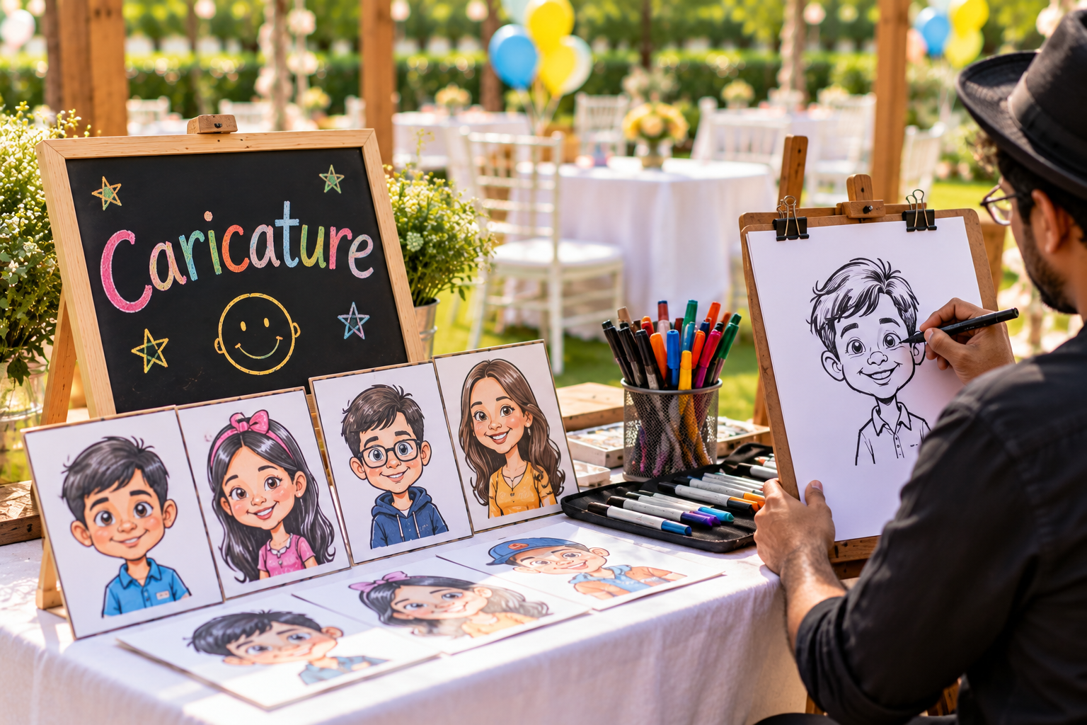 Caricature artist for party