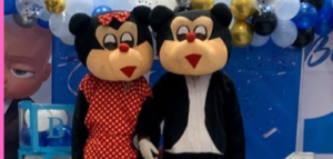 Mouse cartoon character pair mascots for kids' birthday parties in Noida