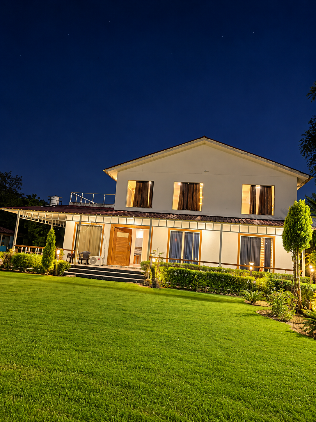 Noida Party Farmhouse night view in Sector 135 Noida