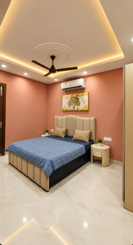 Air conditioned bedroom at Shiv Kashi Farmhouse Noida