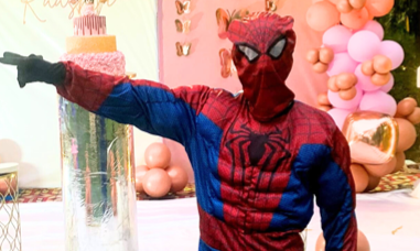 Superhero character entertainer for kids' birthday parties and themed events in Noida